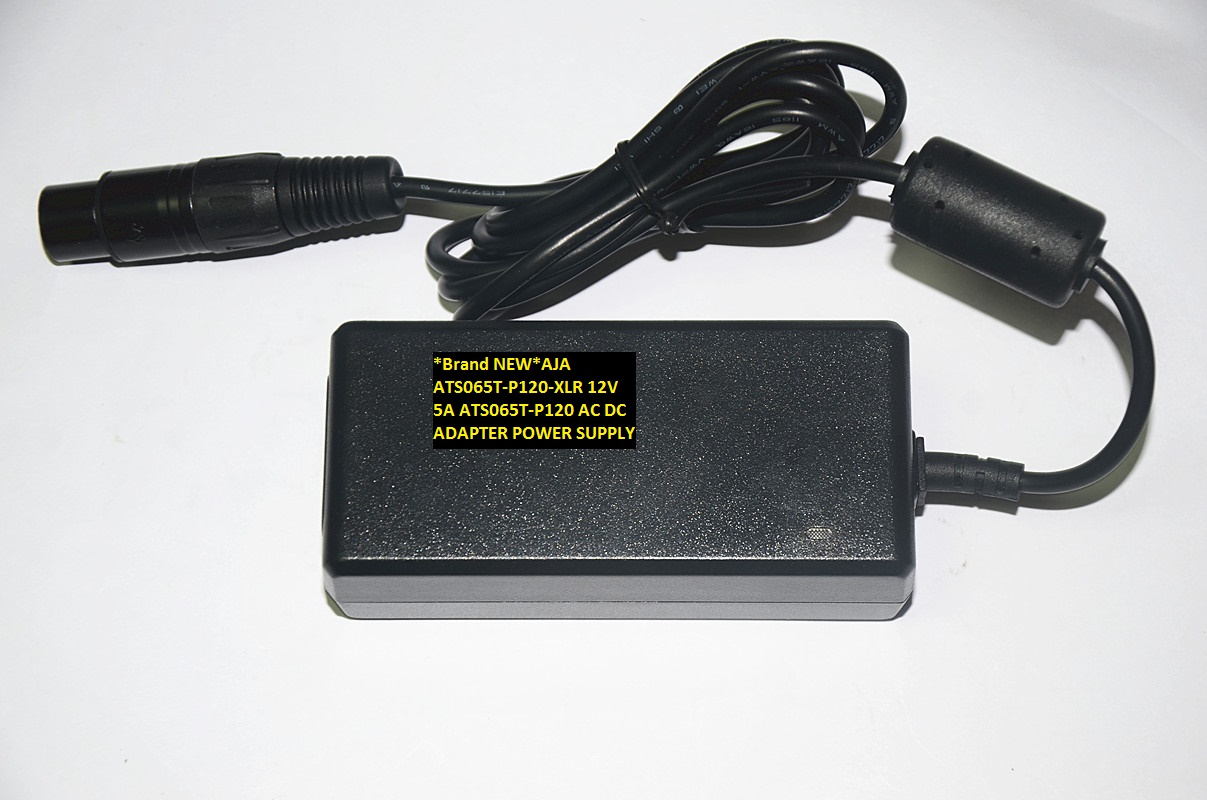 *Brand NEW*AC100-240V 12V 5A AC DC ADAPTER AJA ATS065T-P120 ATS065T-P120-XLR POWER SUPPLY - Click Image to Close